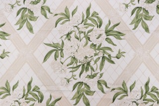 Scalamandre Peony Printed Drapery Fabric in Natural