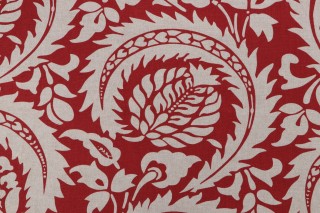 Lacefield Lisbon Printed Cotton Blend Drapery Fabric in Red