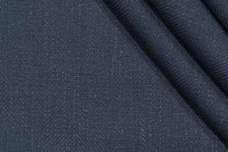 Herringbone Woven Upholstery Fabric in Cadet