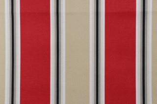 Bryant Fabrics Belcourt Stripe Printed Polyester Outdoor Fabric in Bistro 