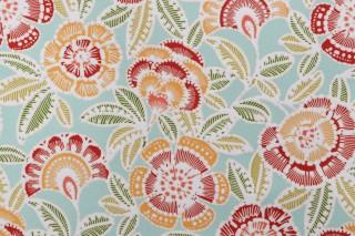 Bryant Fabrics Unala Multi Printed Polyester Outdoor Fabric in Aqua 