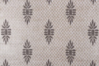 Lacefield Boca Printed Cotton Drapery Fabric in Gold 