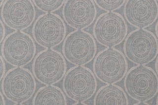 Lacefield Atlas Printed Cotton Blend Drapery Fabric in Swedish Blue 