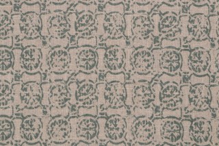 Lacefield Castille Printed Linen Blend Drapery Fabric in Seagrass 