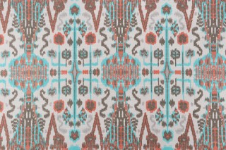 Lacefield Bombay Printed Cotton Drapery Fabric in Mango 