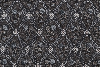 Crypton High Performance Printed Chenille Upholstery Fabric in Ebony