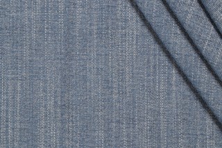 1 Yard Crypton Castle High Performance Woven Chenille Upholstery Fabric in Denim