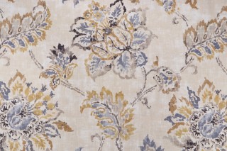 Jemma Printed Cotton Drapery Fabric in Dusk