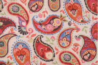 PK Lifestyles Fiesta Dance Printed Polyester Outdoor Fabric in Fruit Punch