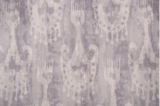 Kaufmann Siena Printed Cotton Drapery Fabric in Pewter