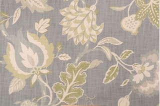 Kaufmann Folk Art Printed Cotton Decorator Fabric in Slate