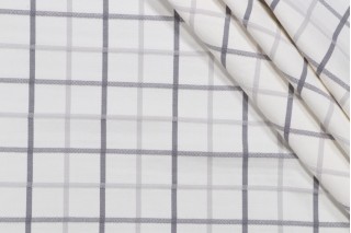 Check Woven Upholstery Fabric in Smoke