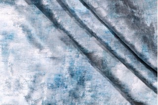 Kaufmann Midas Touch Printed Velvet Decorator Fabric in Blue Diamond