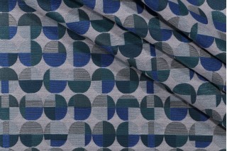 Sunbrella Block Dots Woven Solution Dyed Acrylic Outdoor Fabric in Peacock