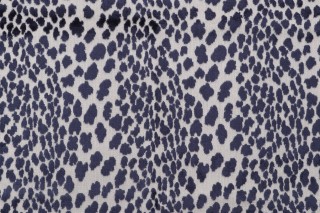 TFA Seeing Spots Latex Backed Velvet Upholstery Fabric in Lapis