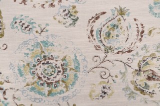 P Kaufmann Janara Printed Cotton Blend Drapery Fabric in Woodland