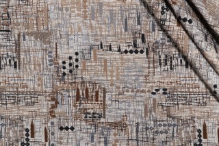 PK Lifestyles Handmade Embroidered Drapery Fabric in Cafe
