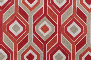 Bryant Fabrics Hammond Printed Polyester Outdoor Fabric in Chili