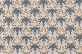 Lacefield Tessa Printed Cotton Drapery Fabric in Amber