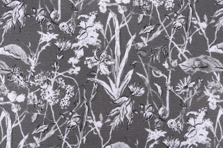 Lacefield Garden Party Printed Cotton Blend Drapery Fabric in Ink