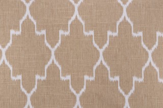 Lacefield Monaco Printed Cotton Drapery Fabric in Straw