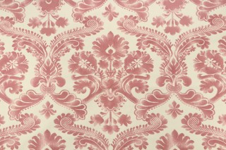 Scalamandre Judith Printed Drapery Fabric in Mauve on Maize