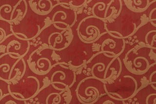 Grey Watkins Perugia Damask Decorator Fabric in Rust