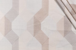 Textile 360 Ed 18934 Embroidered Decorator Fabric in Stone