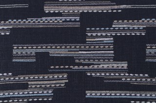 5.88 Yard Harper Home Jarvell Embroidered Drapery Fabric in Indigo