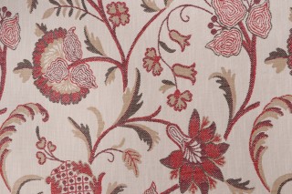 Valdese Weavers Kalitta Tapestry Outdoor Fabric in Crimson