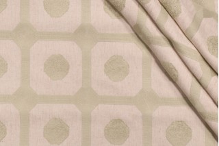 PK Lifestyles Needle And Thread Embroidered Drapery Fabric in Sage