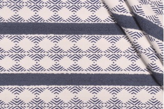 PK Lifestyles Stitched Path Printed & Embroidered Drapery Fabric in Luna