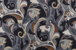 Richloom Armand Printed Chenille Decorator Fabric in Bittersweet 