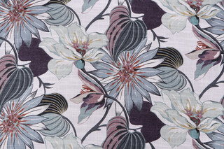 Richloom Azalea Printed Cotton Blend Drapery Fabric in Nocturne 