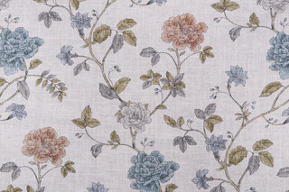 Richloom Loulette Printed Linen Blend Drapery Fabric in Antique 
