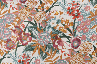 Richloom Abloom Printed Cotton Drapery Fabric in Dahlia 