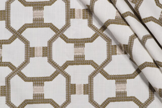 Hamilton Merrill Embroidered Drapery Fabric in Sage 