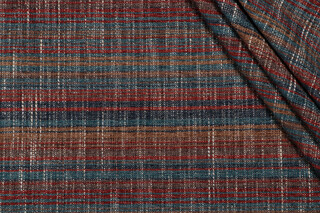 PK Lifestyles Carson Stripe Woven Chenille Upholstery Fabric in Saddle 