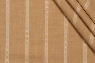 PK Lifestyles Rancho Stripe Woven Chenille Upholstery Fabric in Gold 