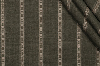 PK Lifestyles Rancho Stripe Woven Chenille Upholstery Fabric in Olive 