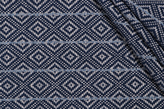 PK Lifestyles Diamante Woven Chenille Upholstery Fabric in Lapis 