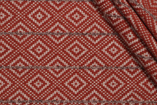 PK Lifestyles Diamante Woven Chenille Upholstery Fabric in Cinnabar 