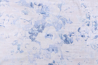 PK Lifestyles Mountain Meadow Printed Cotton Blend Drapery Fabric in Powder Blue 