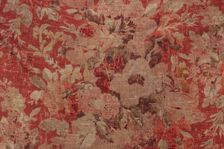 PK Lifestyles Mountain Meadow Printed Cotton Blend Drapery Fabric in Currant 