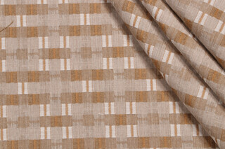 PK Lifestyles Picnic Plaid Woven Upholstery Fabric in Gold 
