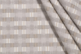 PK Lifestyles Picnic Plaid Woven Upholstery Fabric in Pebble 