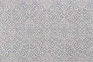 PK Lifestyles Maharaja Medallion Woven Upholstery Fabric in Chambray 