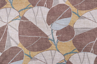 PK Lifestyles Leafy Place Printed Cotton Blend Drapery Fabric in Jonquil 