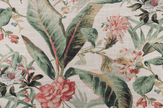 PK Lifestyles Eternal Bloom Printed Cotton Blend Drapery Fabric in Woodrose 
