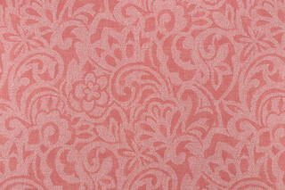 Crypton Illuminate High Performance Printed Chenille Upholstery Fabric in Coral